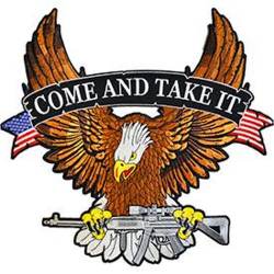 United States Come And Take It Guns - Embroidered Iron-On Patch