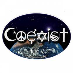 Coexist Earth NASA - Oval Sticker