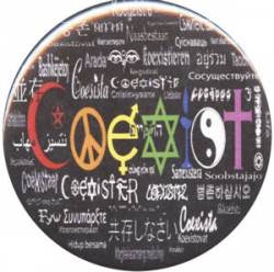 Coexist In 55 Languages - Button