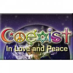 Coexist In Love and Peace - Refrigerator Magnet