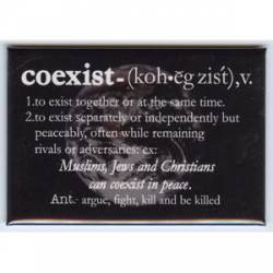 Coexist Definition - Refrigerator Magnet