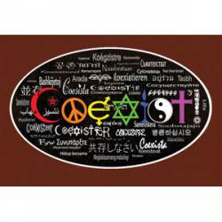 Coexist In 55 Languages - Refrigerator Magnet