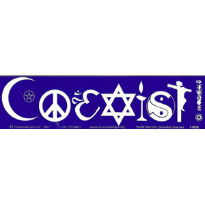 Coexist Om and Unitarian Mini Sticker