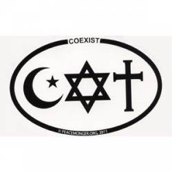 Coexist - Oval Sticker