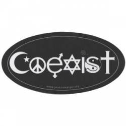 Reflective Coexist - Oval Sticker