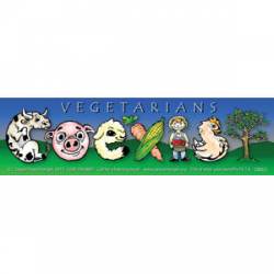 Vegetarians Coexist Full Color - Mini Sticker