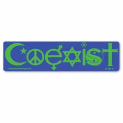 Coexist In Colors Interfaith Symbol Blue - Bumper Sticker