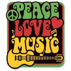 Peace Love Music - Vinyl Sticker