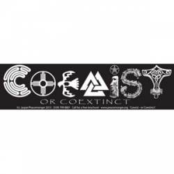 Coexist or Coextinct - Bumper Sticker