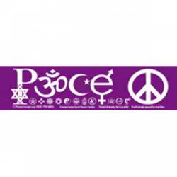Peace Symbols - Bumper Sticker