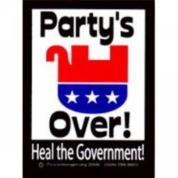 Republican Party's Over - Sticker