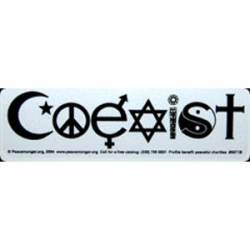 Coexist - Black on Clear Decal