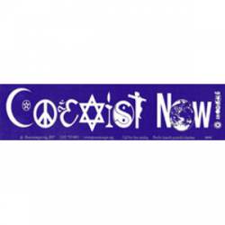 Coexist Now - Bumper Sticker