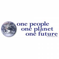 One Pople One Planet One Future - Bumper Sticker