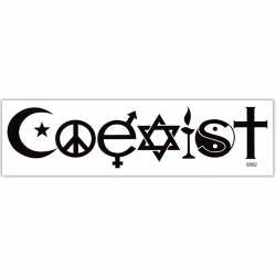 Coexist Black & White - Bumper Sticker