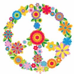 Flower Peace Sign - Vinyl Sticker