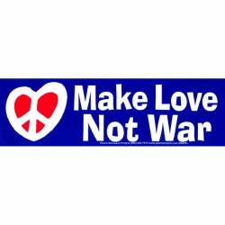 Make Love Not War With Heart - Vinyl Sticker