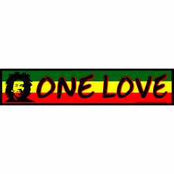 Bob Marley One Love Rasta - Bumper Sticker