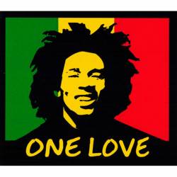 Bob Marley Rasta Flag One Love - Vinyl Sticker
