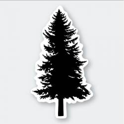 Black Pine Tree - Vinyl Sticker