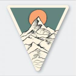 Tri Mountain Sun - Vinyl Sticker