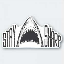 Stay Sharp Shark - Vinyl Sticker