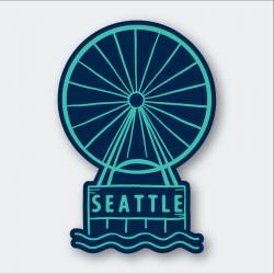 Seattle Washington Ferris Wheel - Vinyl Sticker