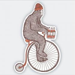 Sasquatch Bike Bicycle - Vinyl Sticker