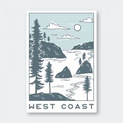 West Coast Beach - Vinyl Sticker