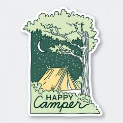 Happy Camper Under Stars & Tree - Vinyl Sticker