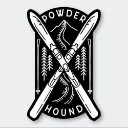 Powder Hound Skiing - Vinyl Sticker