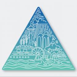 Seattle Geo Triangle - Vinyl Sticker