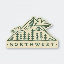 Northwest Clouds & Mountains - Vinyl Sticker