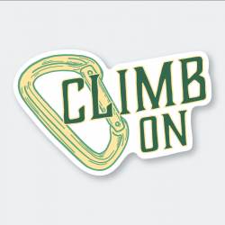 Climb On Carabiner - Vinyl Sticker