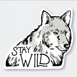 Wolf Stay Wild - Vinyl Sticker