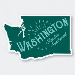 Washington EST 1889 Pacific Northwest - Vinyl Sticker