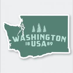 Washington WA State Outline - Vinyl Sticker