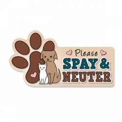 Please Spay & Neuter - Paw Transport Magnet