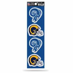 Los Angeles Rams Retro - Set Of 4 Quad Sticker Sheet