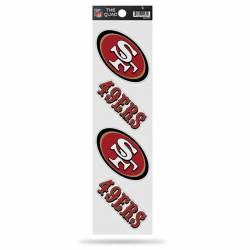 San Francisco 49ers White Background - Set Of 4 Quad Sticker Sheet