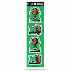 Marshall University Thundering Herd - Set Of 4 Quad Sticker Sheet