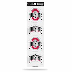 Ohio State University Buckeyes - Set Of 4 Quad Sticker Sheet