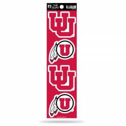 University Of Utah Utes - Set Of 4 Quad Sticker Sheet