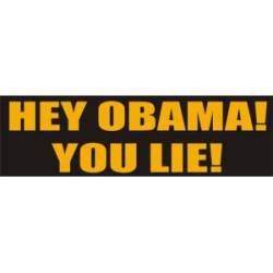 Hey Obama! You Lie - Bumper Sticker