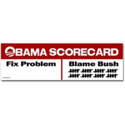 Obama Scorecard - Bumper Sticker