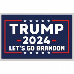 Donald Trump 2024 Lets Go Brandon - Vinyl Sticker