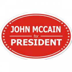 Red John McCain - Oval Sticker