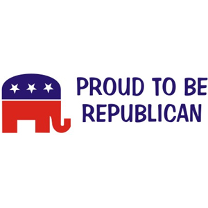 Proud To Be Republican Sticker