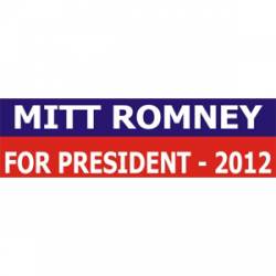 Mitt Romney For President - Bumper Sticker