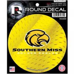 University Of Southern Mississippi Golden Eagles - Round Sticker